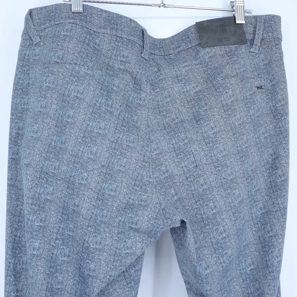 BRAX Chuck Modern Fit Pants Plaid Grey and White Glen Check Men's 38
